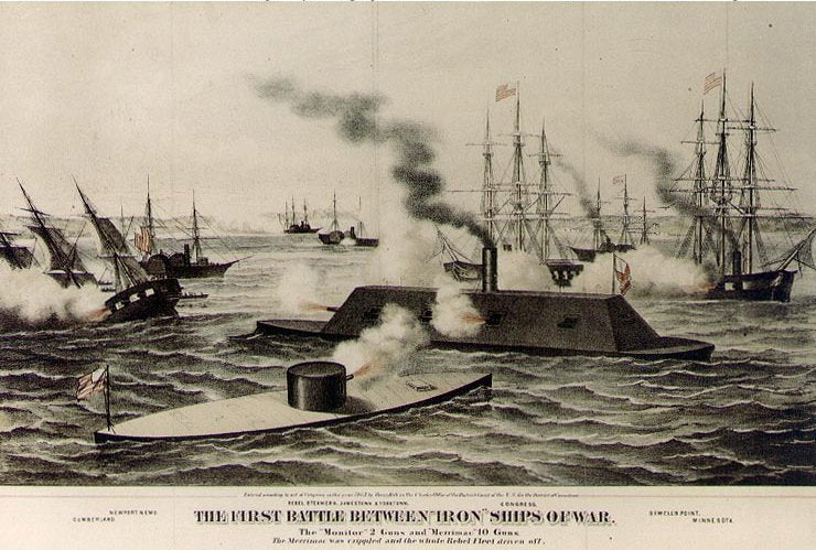 Industrial Revolution, Steam Engine, Steamboat, & the Battle of Ironclads: CSS Virginia (Merrimack) & USS Monitor - "Naval Warfare had been Revolutionized" - American Minute with Bill Federer