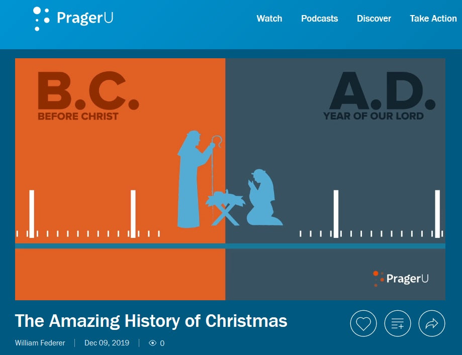 PragerU video: The Amazing Story of Christmas